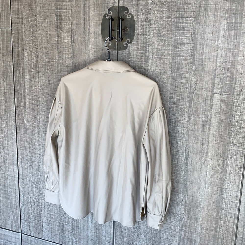 Love Bonito Lissie Pleather Puff Sleeve Shirt - Picture 10 of 15